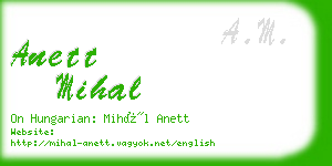 anett mihal business card